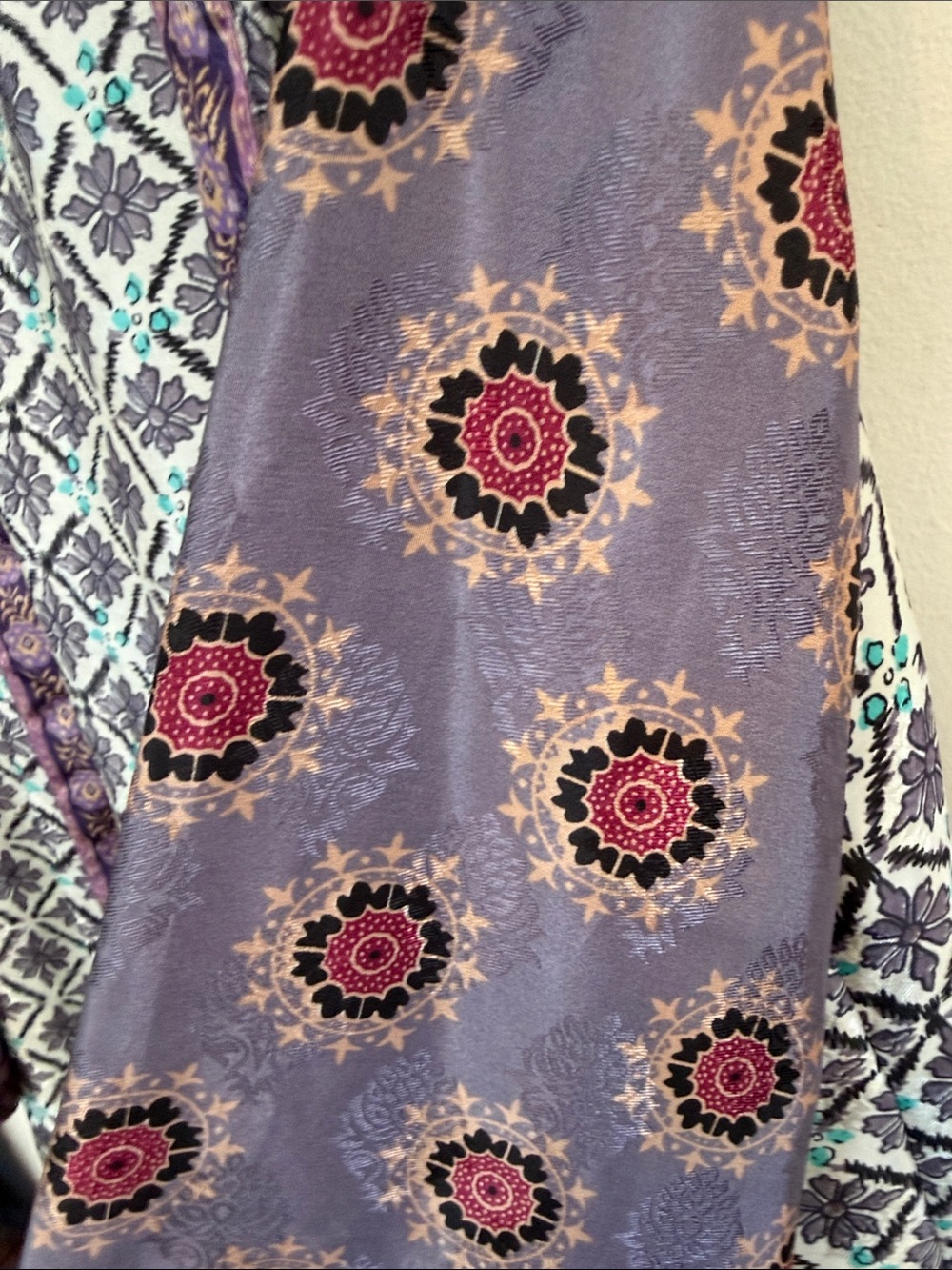 Zara Lavender, Mint & Purple Printed Duster - Picture 6 of 7